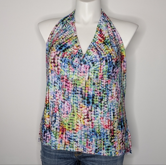 Magicsuit White Blue Pink Colorful Slouch Neck Halter Tankini Bikini Swim Top 14 - Picture 1 of 8